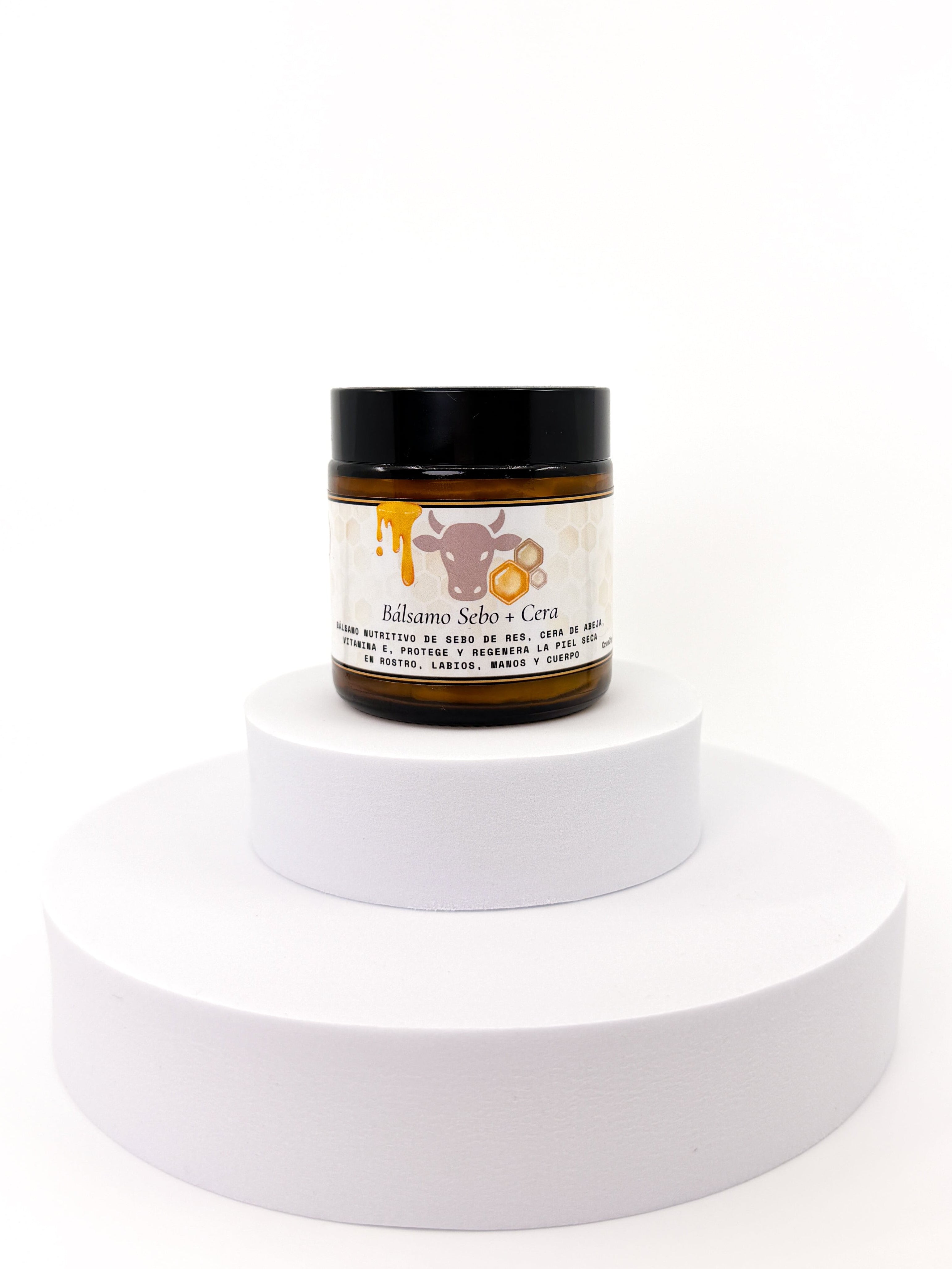 Image of Bálsamo Sebo de Res + Cera de abeja orgánica y Vitamina E 4oz